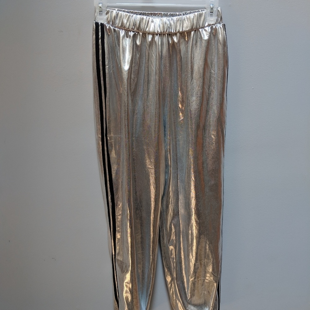 Shiny Silver Joggers